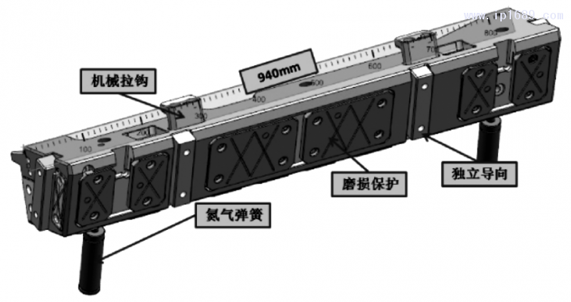 圖 2 滑塊導(dǎo)向和動力設(shè)計