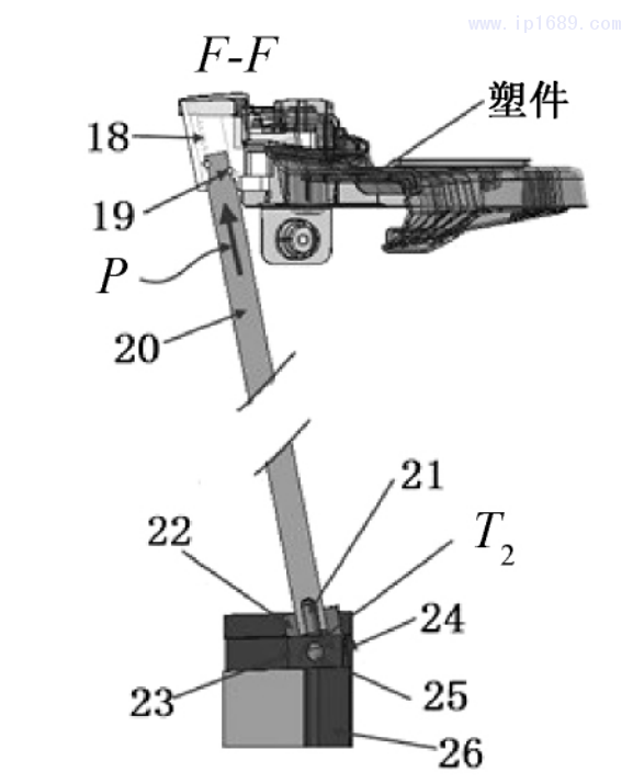 圖 4 滑動(dòng)座圓桿斜頂機(jī)構(gòu)