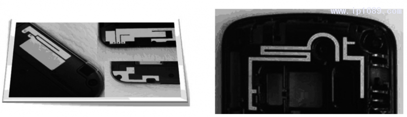 圖 3 LDS 功能塑料制備的手機(jī)天線形式案例